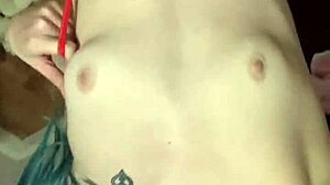 Mysterious goth girl performs seductive strip tease