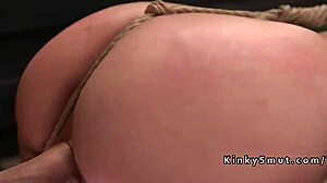 petite girl deep throats and gets banged in group bondage