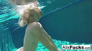 Blonde babes Alix and Cherie explore wet desires