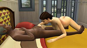 Old Black Guy Fucks Young White Brunette Girl