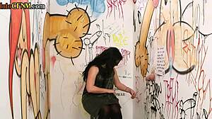 Amateur Sluts Suck at Gloryhole in Dress and Heels 😏