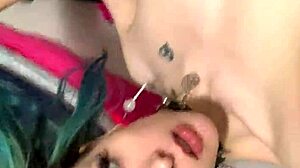 Mysterious goth girl performs seductive strip tease