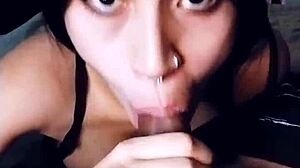 Emo Couple Satanbxbygirl Performing Webcam Show With Sucking