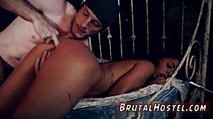 hot teen 18+ striptease dance and standing sex big-breasted