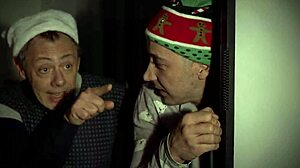 In This Crazy Christmas Story, Brunette and Blonde Lesbians Wonder Who Castrated Santa Claus