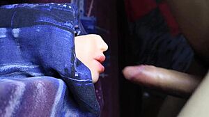 I plunged my big cock into her wet mouth while she was silent