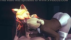 League Of Legends Hentai Featuring Ahri In Action