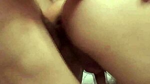 Brunette Shemale Hottie Takes Hard Cock Deep In Her Ass