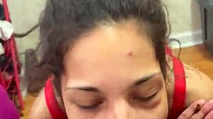 Petite 18+ Latina Deepthroats Big Cock in Homemade Show