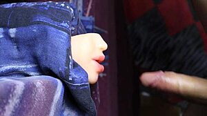 I plunged my big cock into her wet mouth while she was silent