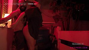 Teaser Amigos Get Naughty on Balcony Outdoors  