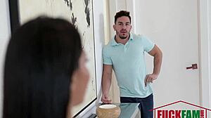 Rose Monroe's blues fade in hardcore staycation sex, cum on big ass