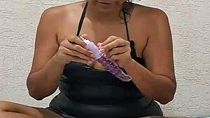 Wife Unboxes New Fuck Machine For Intense Masturbation