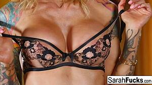 i pleasure my tattooed milf body with intense masturbation on my soaking wet pussy