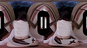 vrcosplayx with lilyan red as mikasa in epic vr adventure