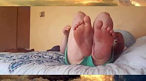 yellow toes close-up