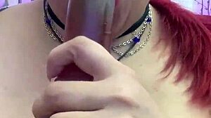 Mature latina Summynov performs intense blowjob on amateur cock.