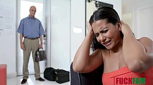 Rose Monroe's blues fade in hardcore staycation sex, cum on big ass