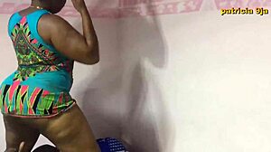 Patricia shakes her big ass for ebony big black cock creampie.