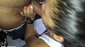 Sucking black cock and giving footjob and my face slapped with the cock cheating on my cuckold hubby