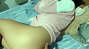 stepsister removes condom for intense finish in wild amateur clip