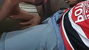 Young Guy Goes To Play Game And Ends Up Taking Big Black Cock