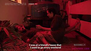 Teaser Amigos Get Naughty on Balcony Outdoors  