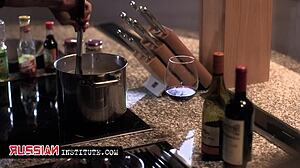 anal pleasure with satin bloom in voyeur cowgirl riding