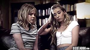 Hey, watch Haley Reed and Coco Lovelock suck that huge dick!