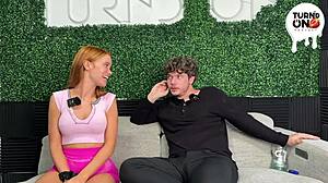 Zoey Luna drives in Tesla autopilot mode