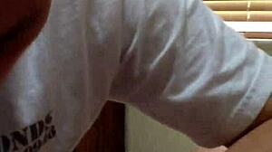 ashley giving subtle blowjob with cock sucking action