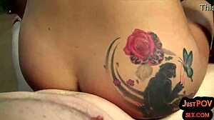 the oiled big buxom babe gets pussyfucked in pov after an awesome boobjob