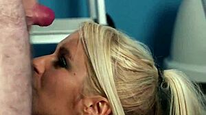 Sexy Honey Swallows Jizz Load