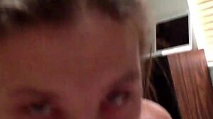 ashley giving subtle blowjob with cock sucking action