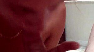 ashley giving subtle blowjob with cock sucking action