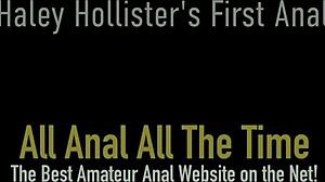 Lovely Brunette Haley Hollister's Tiny Butthole Gets Banged