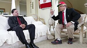 donald and ivanka in parody deepthroat diplomacy with shaved facial