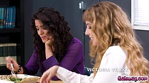 Lena Paul and Victoria Voxxx's hot sex break together?