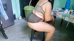 Perverted stepsister shows big ass in office for intense fuck