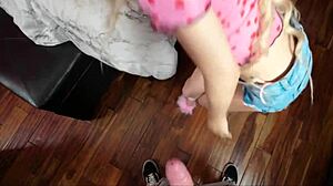 Crazy blonde teen step sister spreads her pussy lips- kenzie reeves