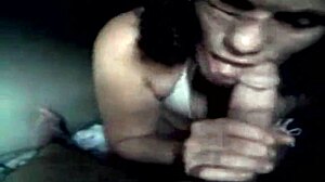 Sucking on some big black cock casually