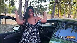 lola smith, big busty milf, gets hot casting in the car