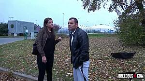 Tourist Picked Up and Fucked Hard in Rain by Breedbus on Street