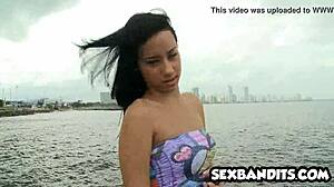 Beautiful Blue Eyed Latina Teen Fucks Us On Vacation