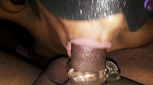 Latina Amateur Couple In Homemade Scene Where She Gives Spectacular Blowjob And Takes Cum In Mouth