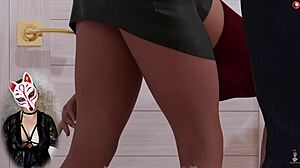 Kate rides cock in cartoon game!