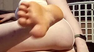 White lingerie and feet