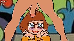 Velma in a cartoon anime hentai adventure.