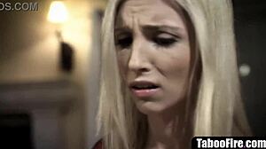 Hei, sjekk denne tynne 18+ stesøster som blir knullet hardt av stefaren!