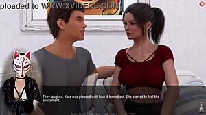 Kate rides cock in cartoon game!